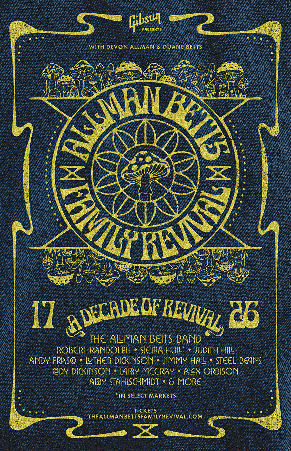 The Allman Betts Family Revival 2026 tour poster